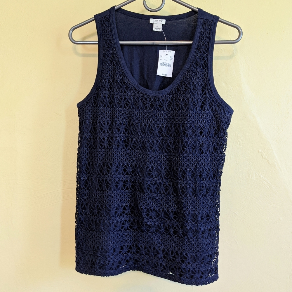 NWT J. Crew Factory Crochet Tank Top